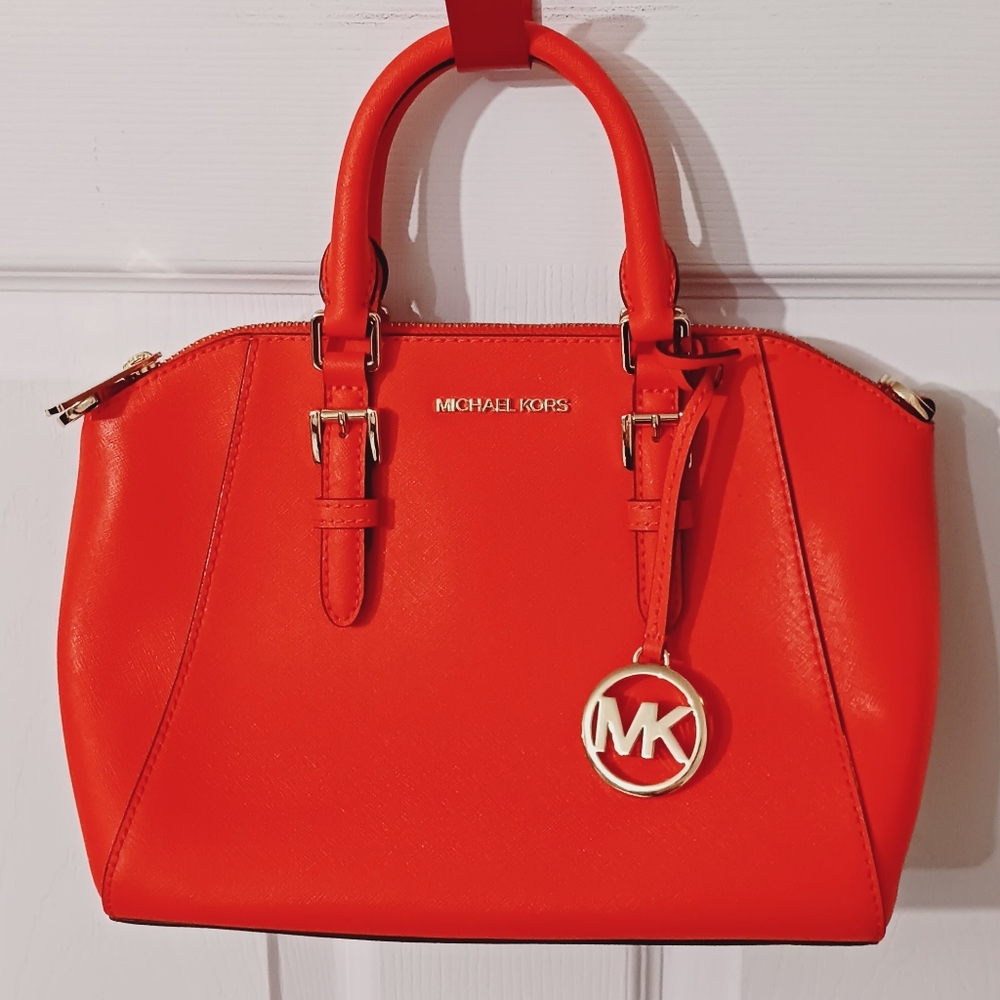 Michael Kors Vibrant Orange Satchel